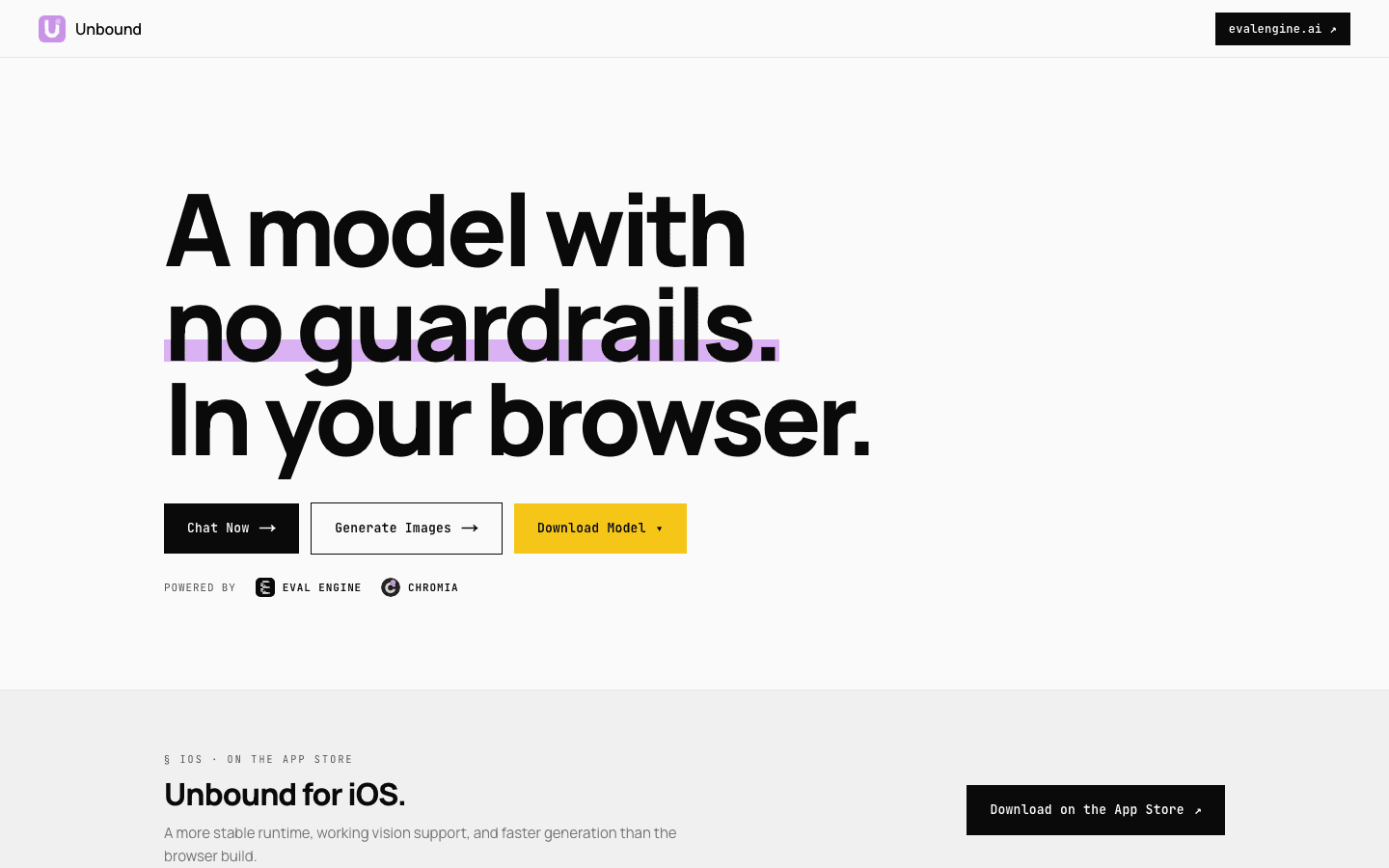 Unbound: small uncensored models that run on your phone and in your browser